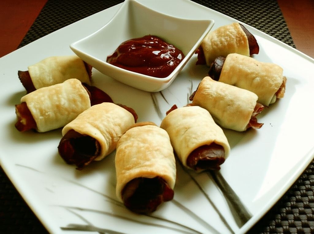 Przekąska z szynką szwarcwaldzką z dipem BBQ