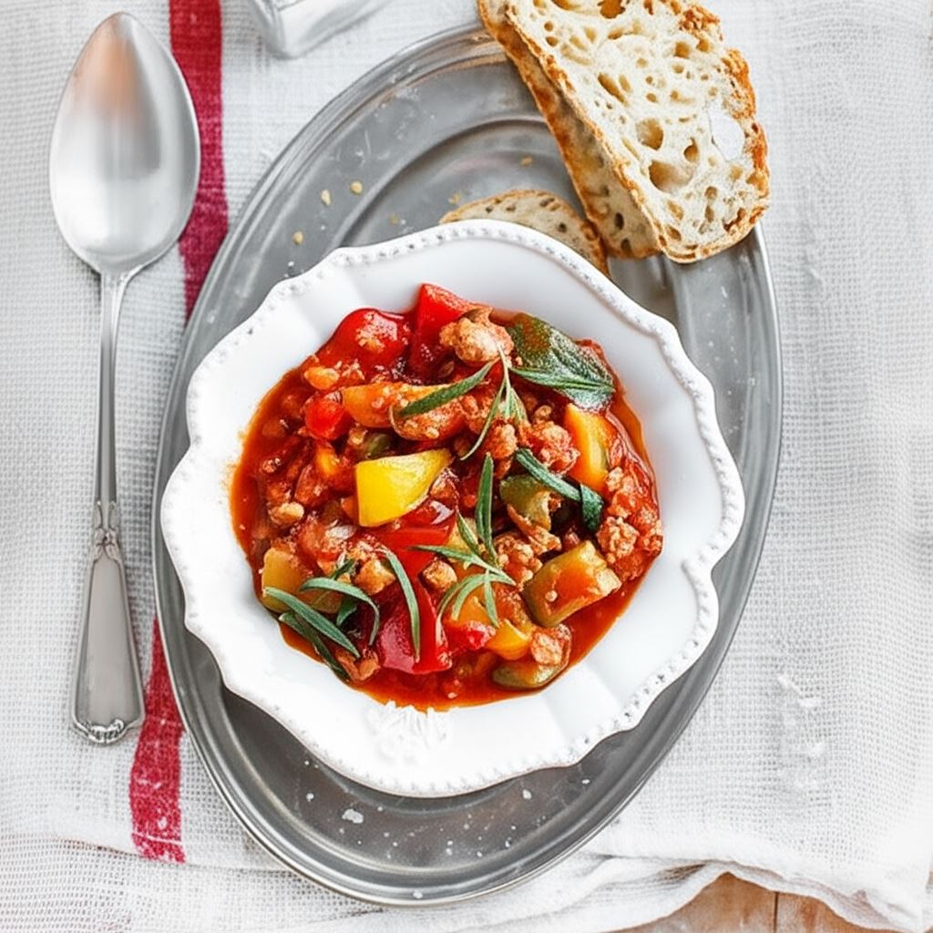 Leczo z cukinii z mięsem mielonym