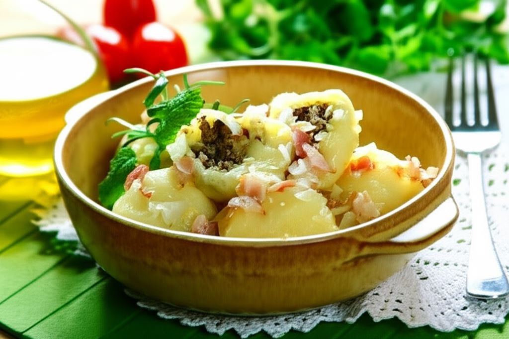 Pyzy z mięsem i grzybami