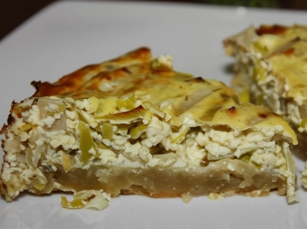 Quiche z cykorią i porem