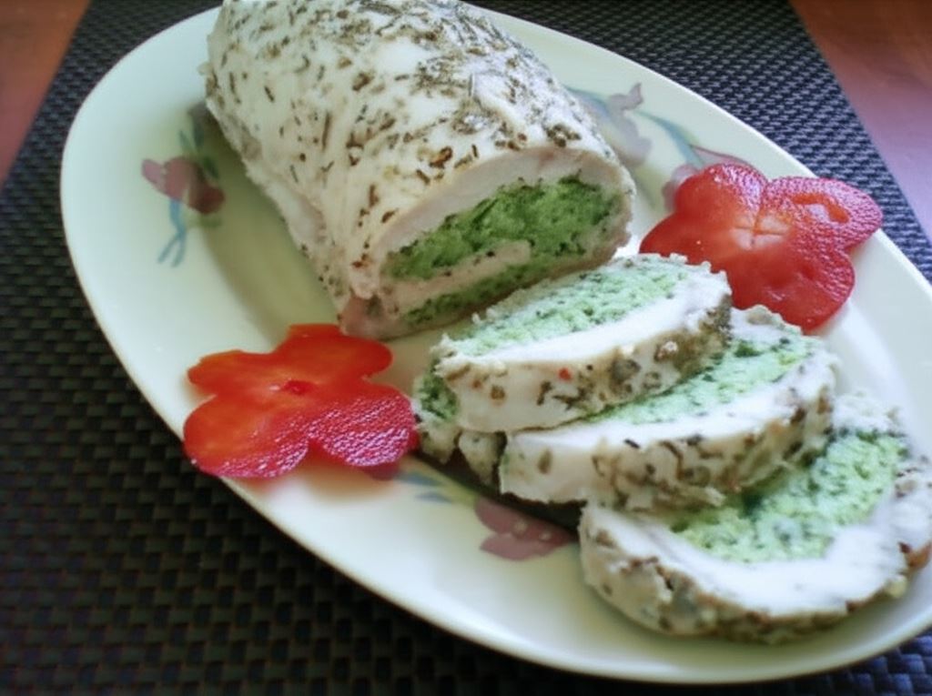 Rolada schabowa z kurczakiem i szpinakiem