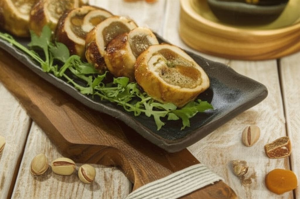 Rolada z kurczaka z suszonymi owocami