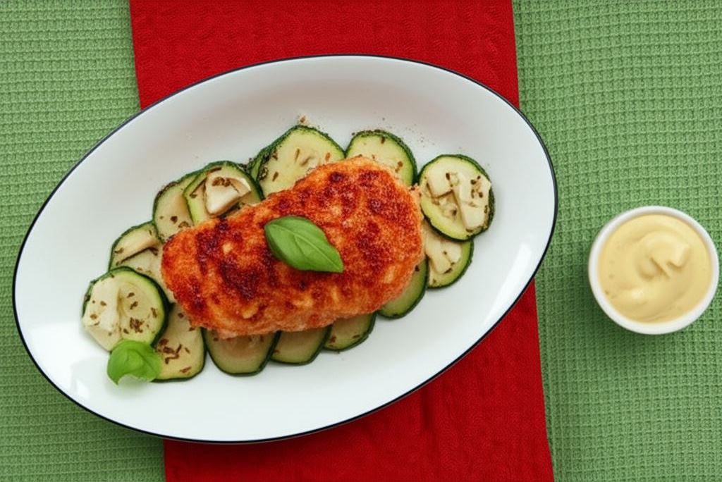 Roladki drobiowe w chrupiącej panierce faszerowane cukinią