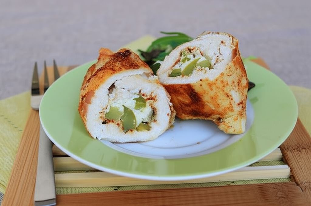 Roladki drobiowe z fetą i papryką