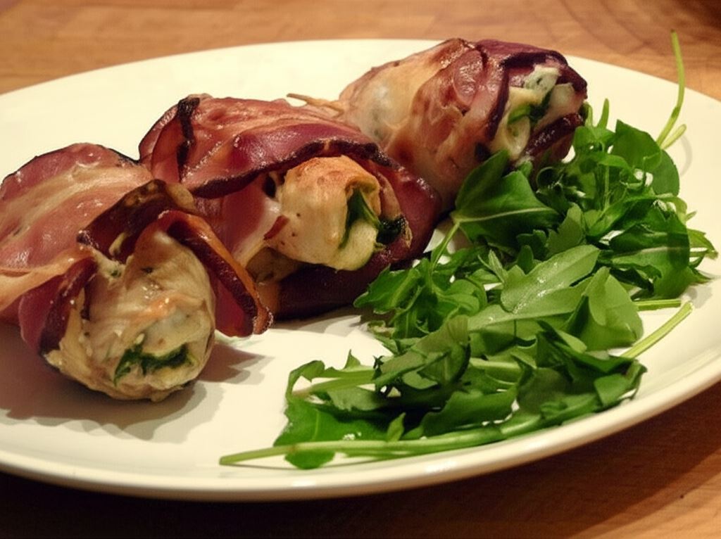 Roladki drobiowe z rukolą