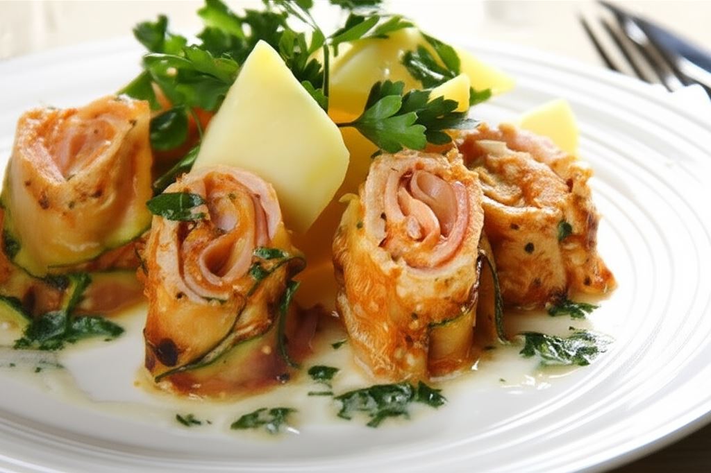 Roladki z kurczaka z szynką i serem