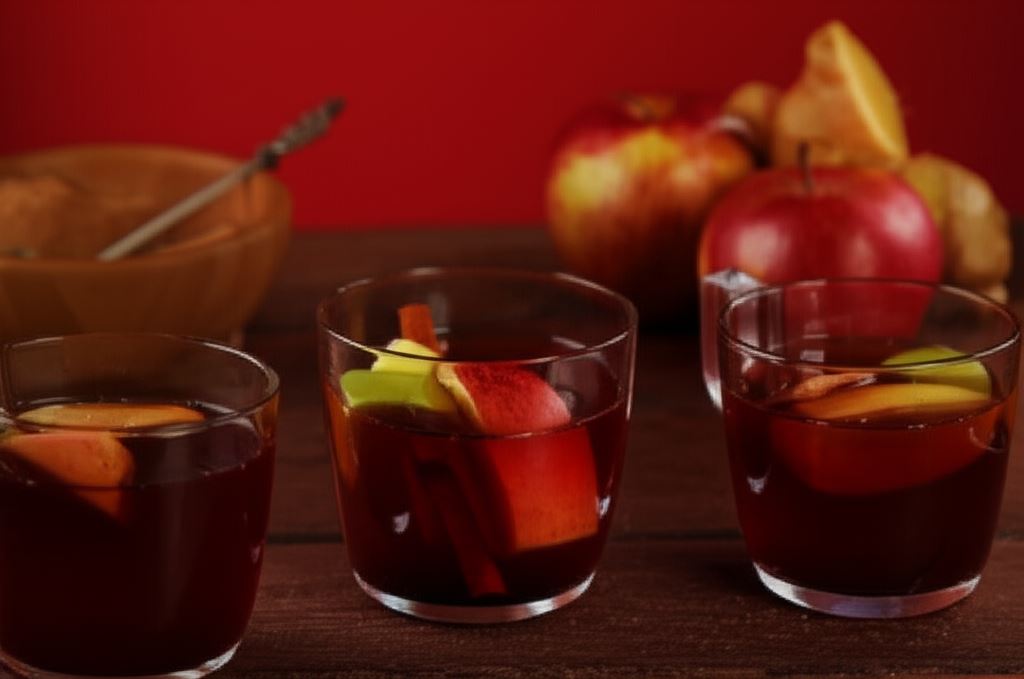 Rozgrzewająca herbata z syropem z czarnego bzu i owocami