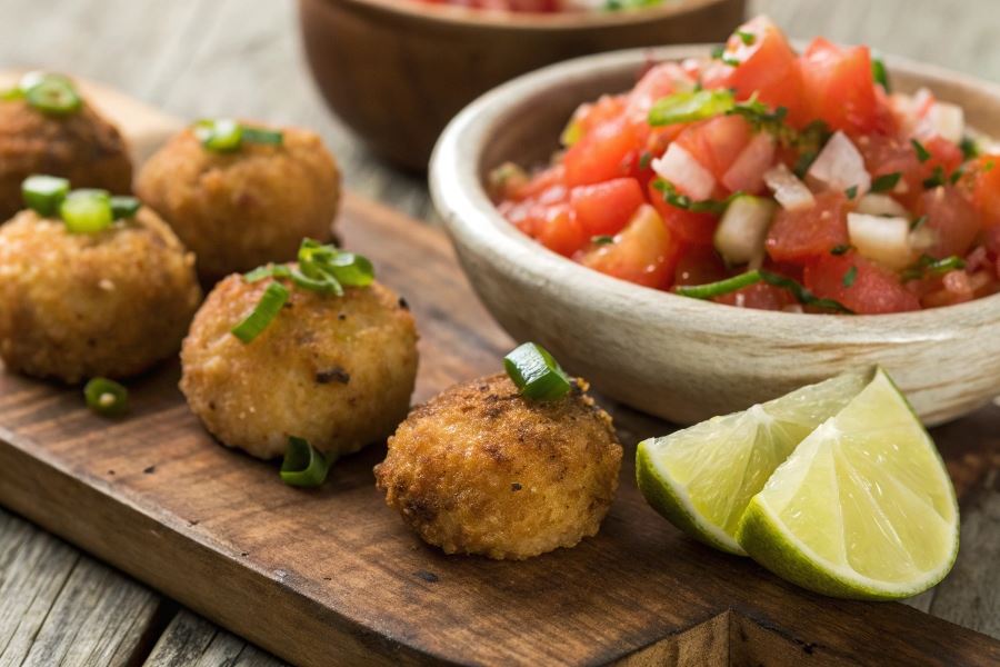 Rybne tapas z pomidorową salsą