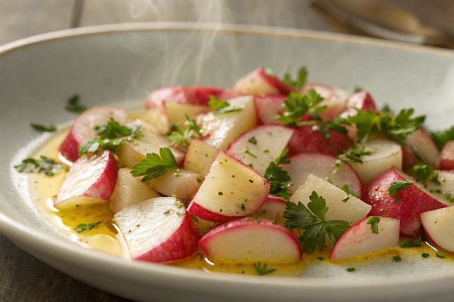 Rzodkiewki na patelni