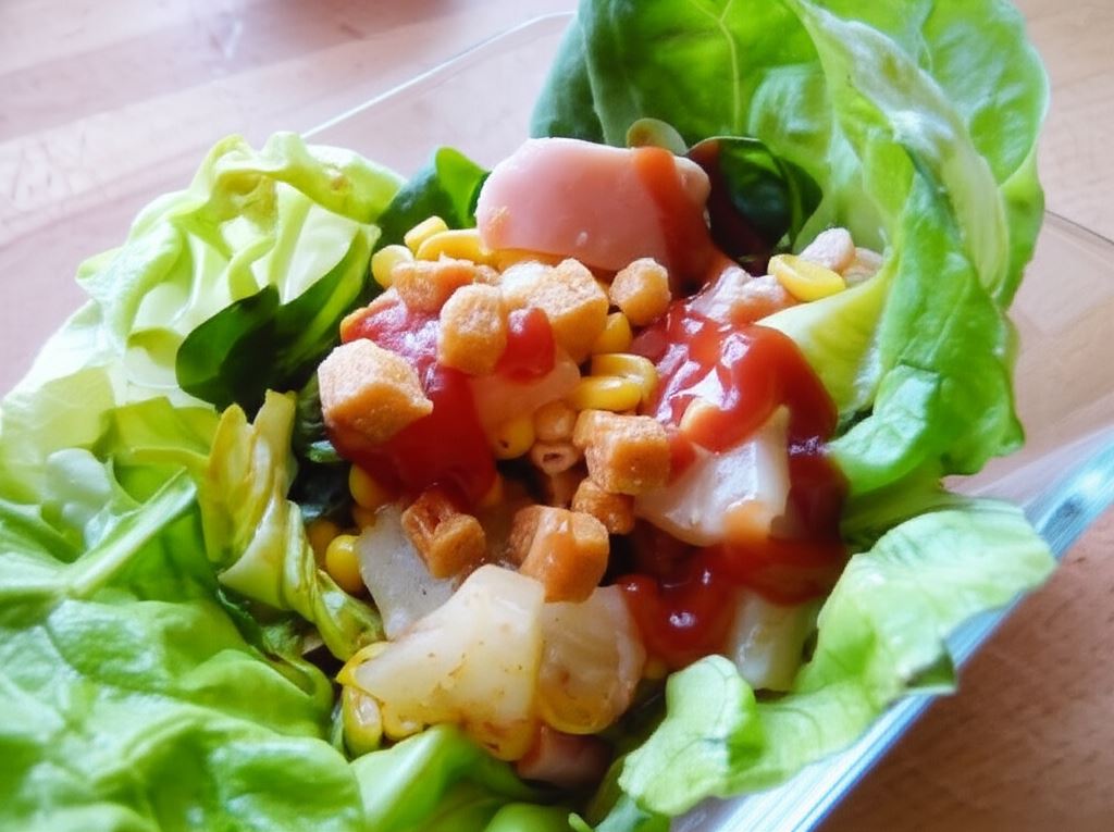 Sałatka a’la gyros z wędzonym kurczakiem