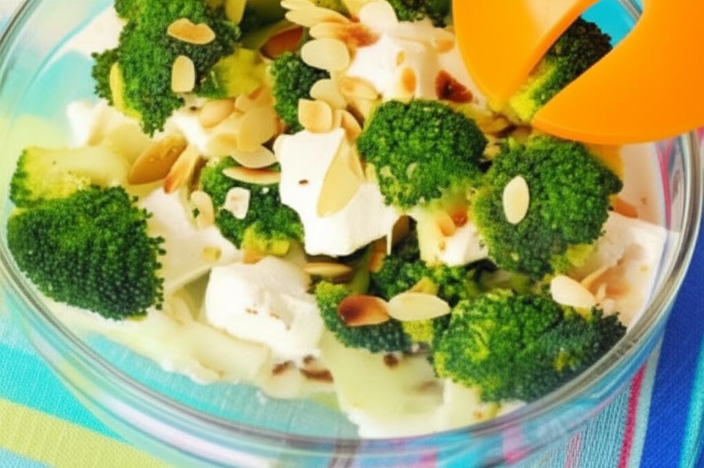 Sałatka brokułowa z migdałami