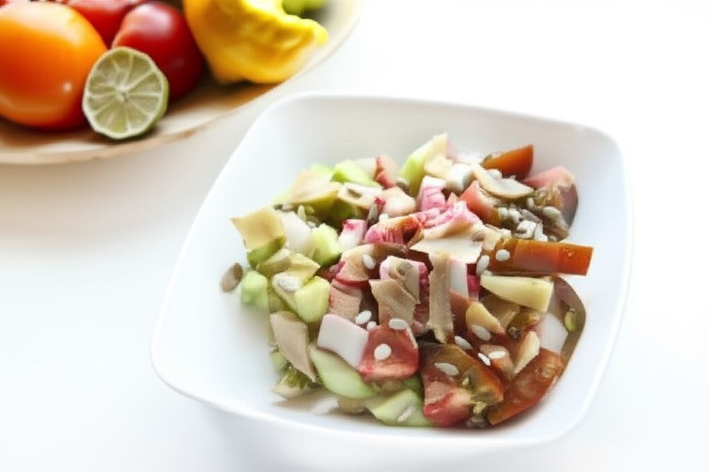 Sałatka krabowa z marynowanym imbirem