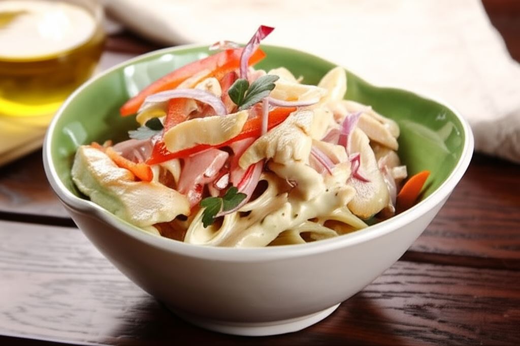 Sałatka makaronowa z kurczakiem