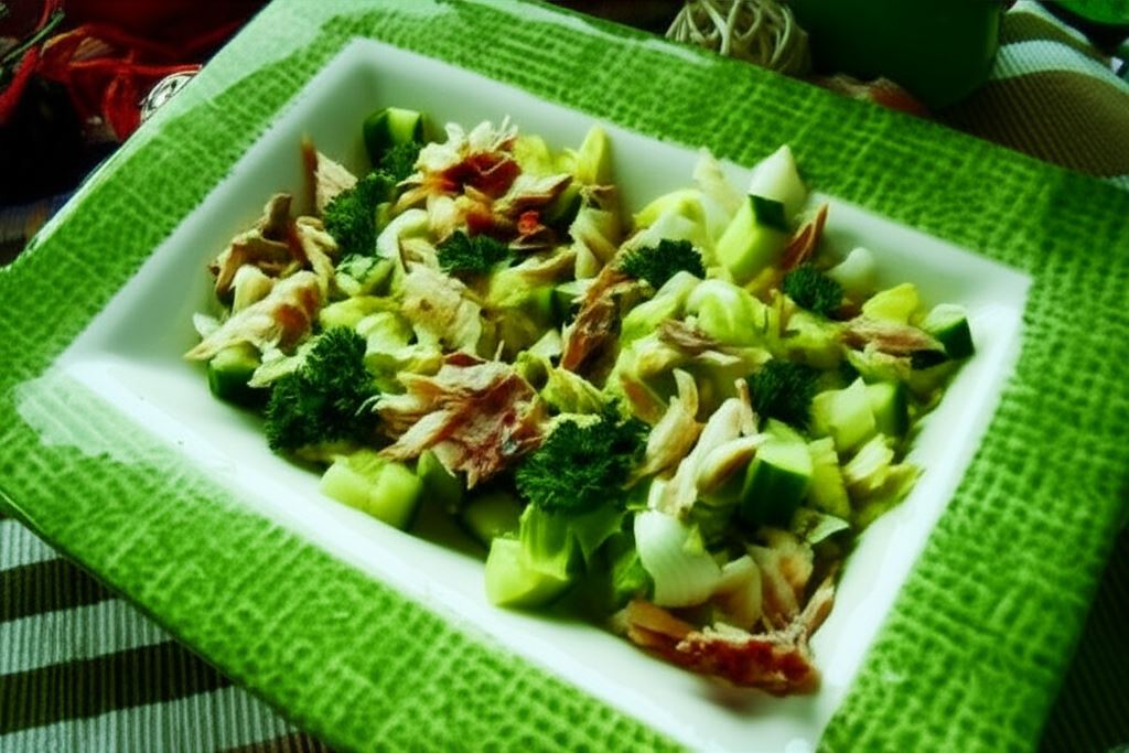 Sałatka ogórkowa z makrelą