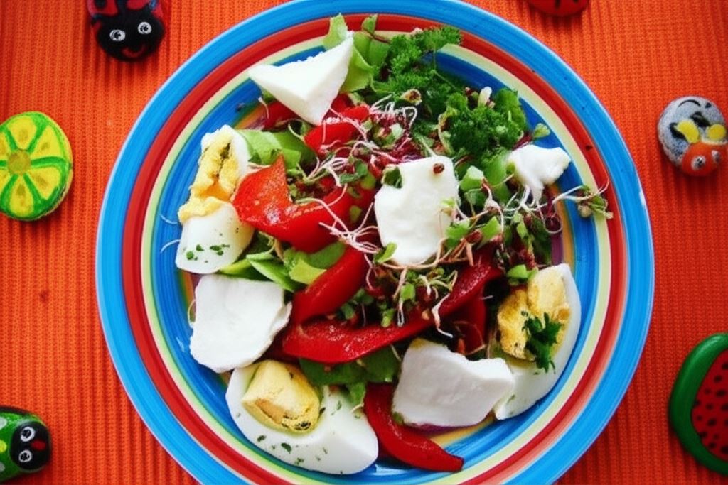 Sałatka wielkanocna z sosem greckim