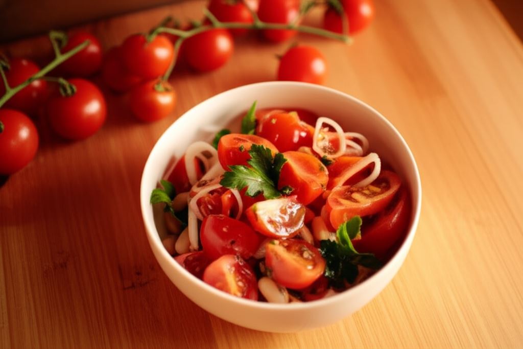 Sałatka z białą fasolą