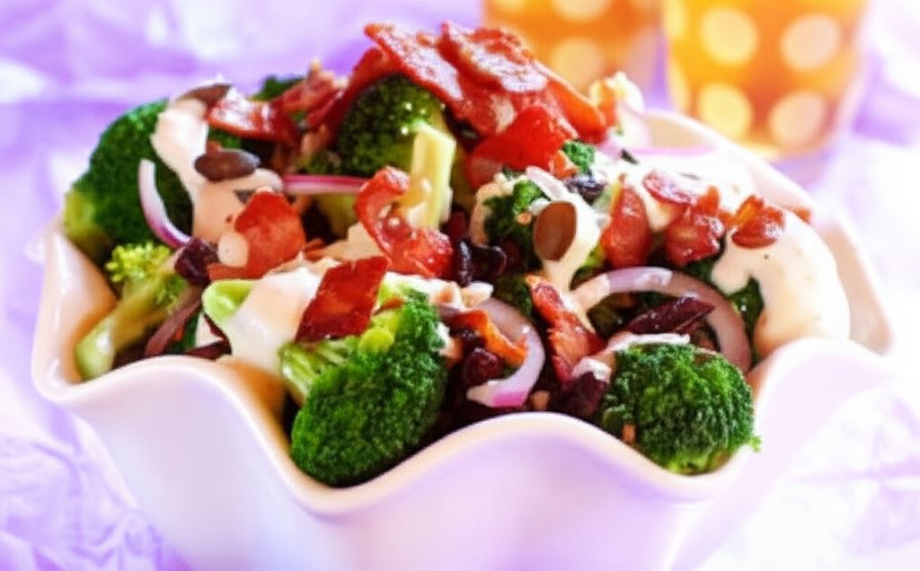 Sałatka z brokułami i boczkiem