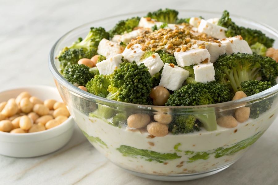 Sałatka z brokułów i z fetą