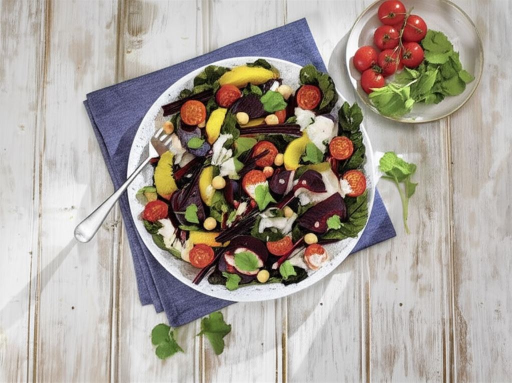 Sałatka z buraków z pomidorkami