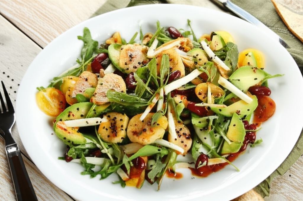 Sałatka z czarnej fasoli