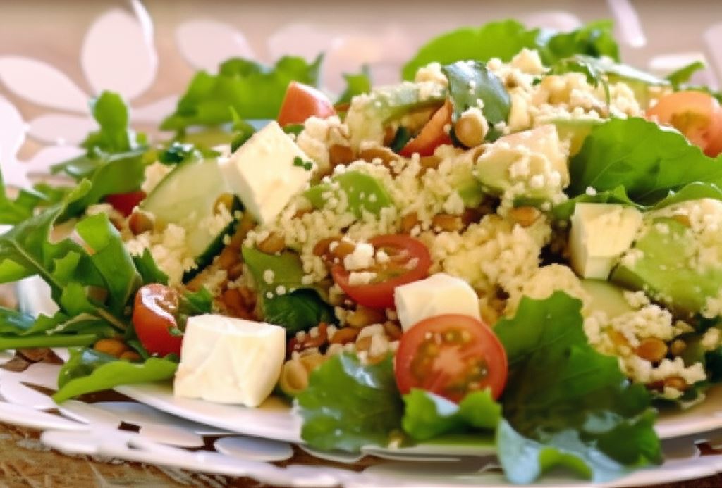 Sałatka z fetą i kuskusem