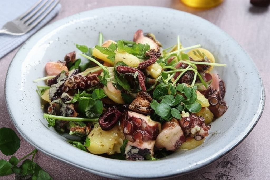 Sałatka z grillowanej ośmiornicy