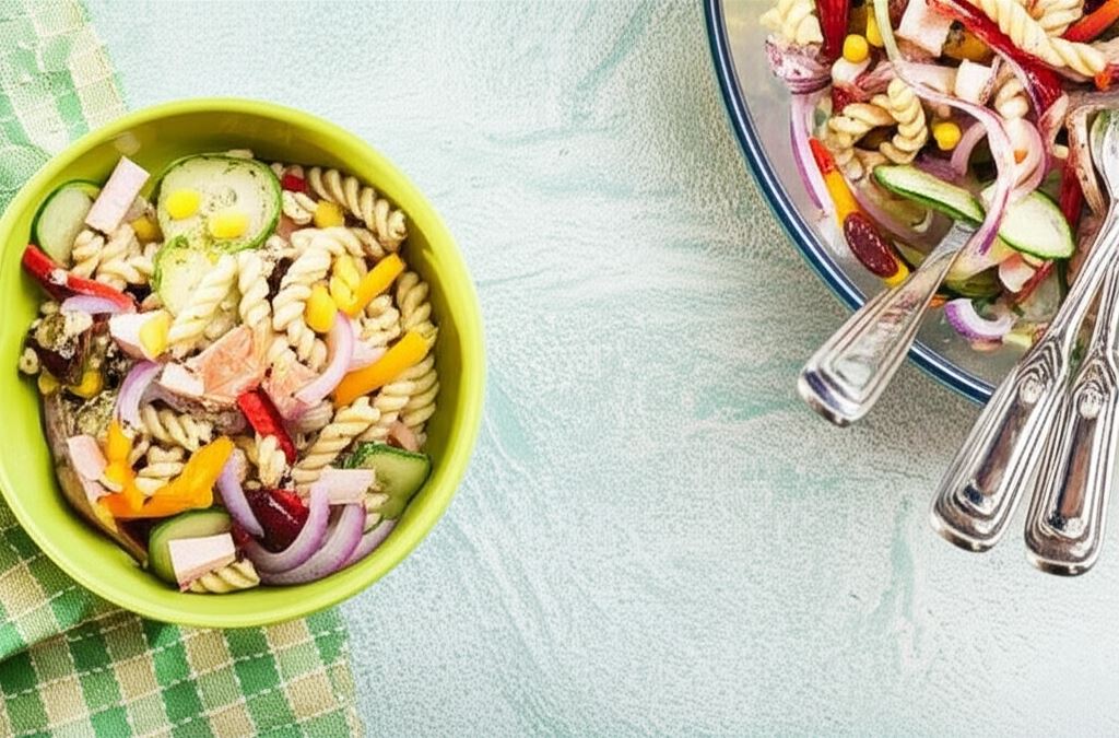 Sałatka z indykiem i makaronem