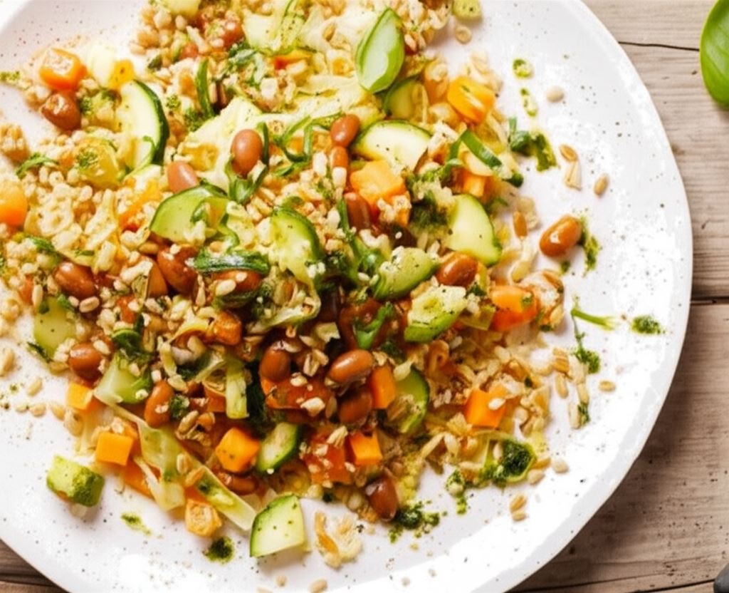 Sałatka z kaszą jęczmienną