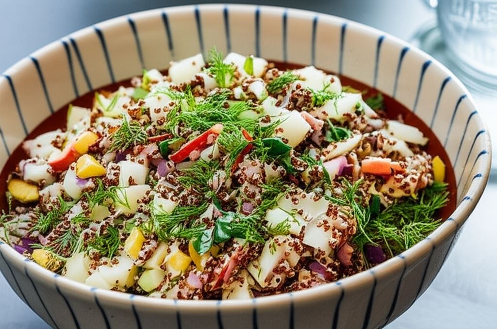 Sałatka z komosy ryżowej ze świeżymi ziołami