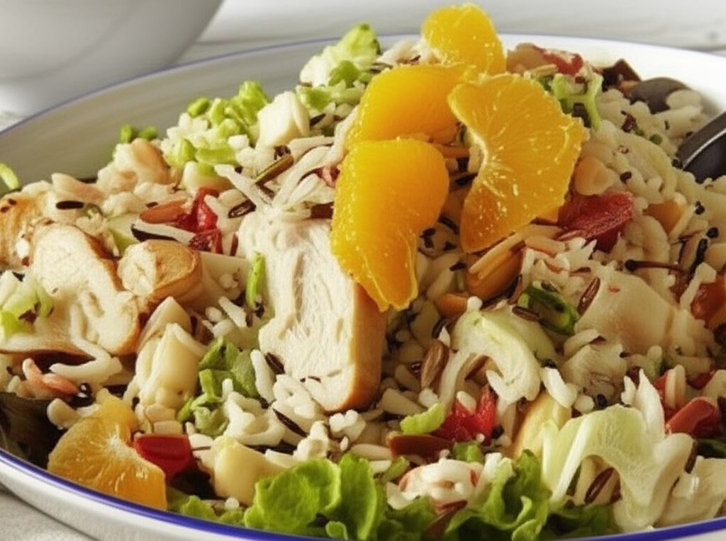 Sałatka z kurczaka z ryżem