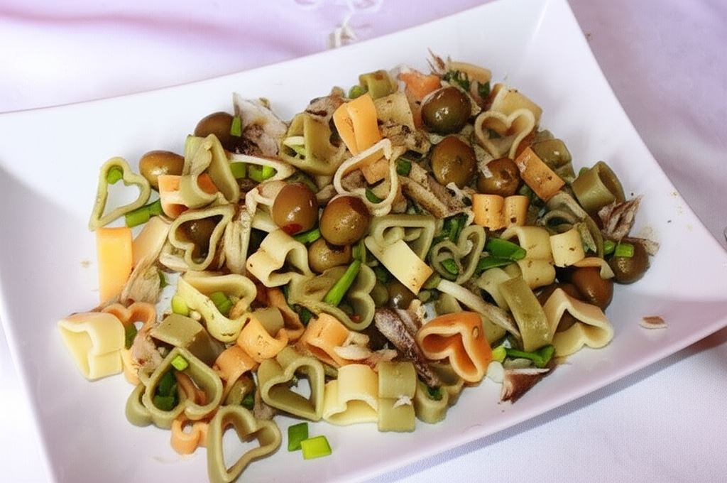Sałatka z makrelą i makaronem