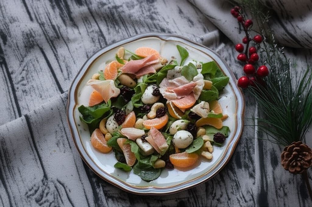 Sałatka z mandarynką i żurawiną