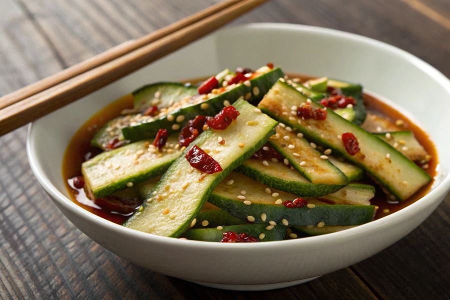 Sałatka z ogórków po seczuańsku