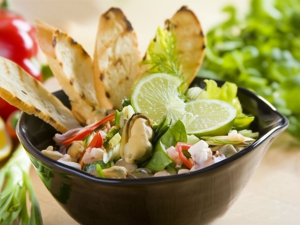 Sałatka z owocami morza