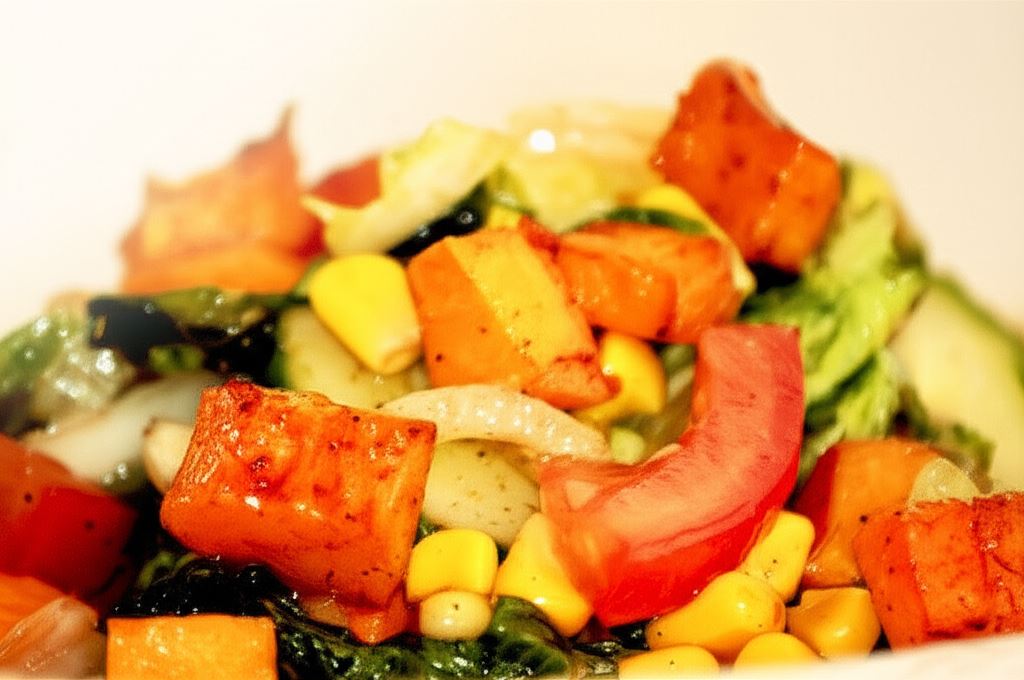 Sałatka z pieczoną dynią