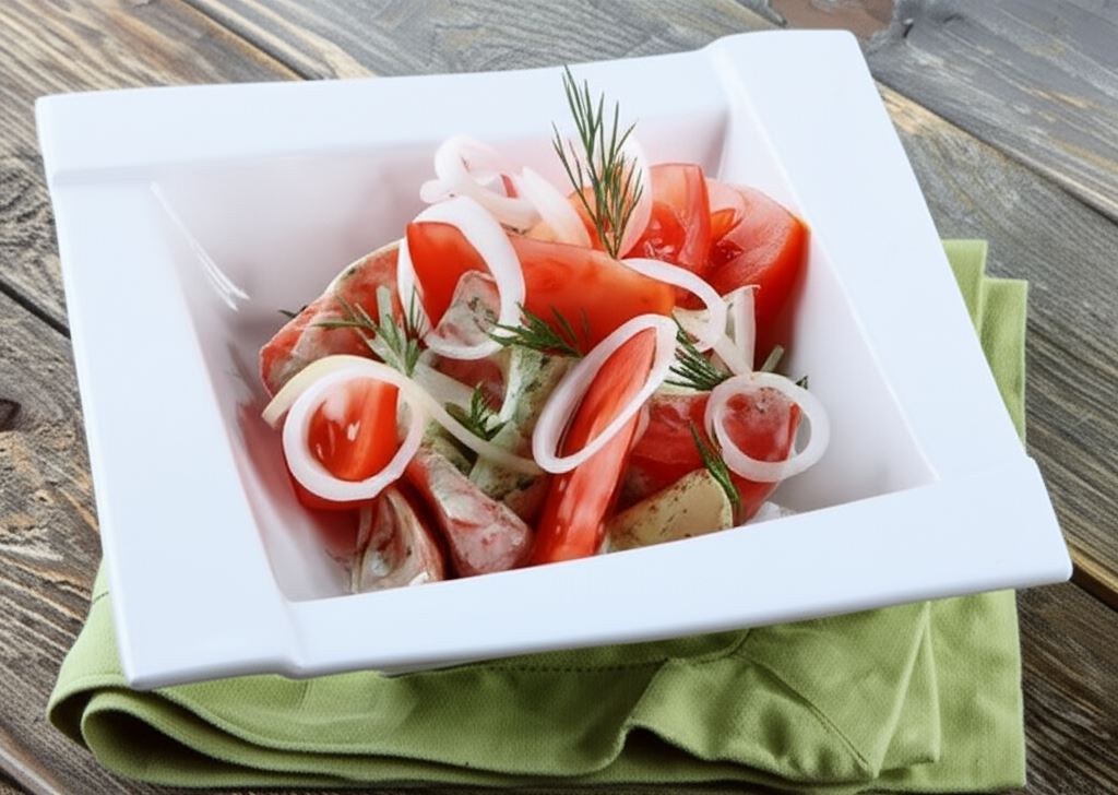 Sałatka z pomidorów i cebuli