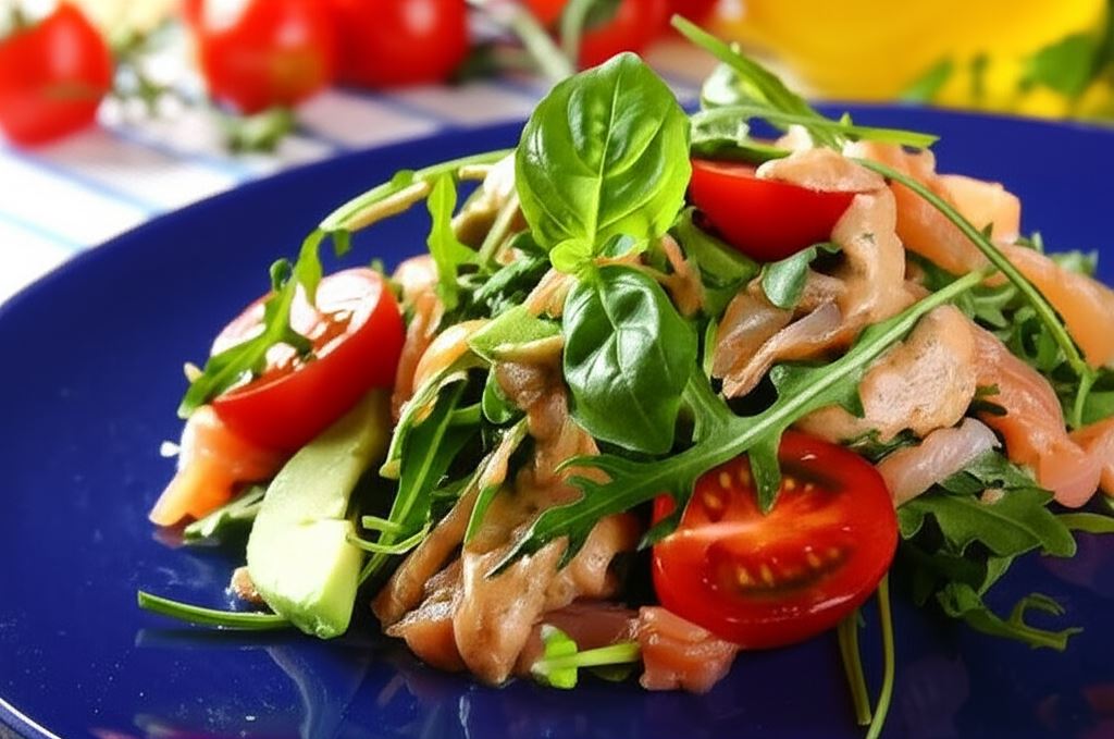 Sałatka z rukolą i awokado