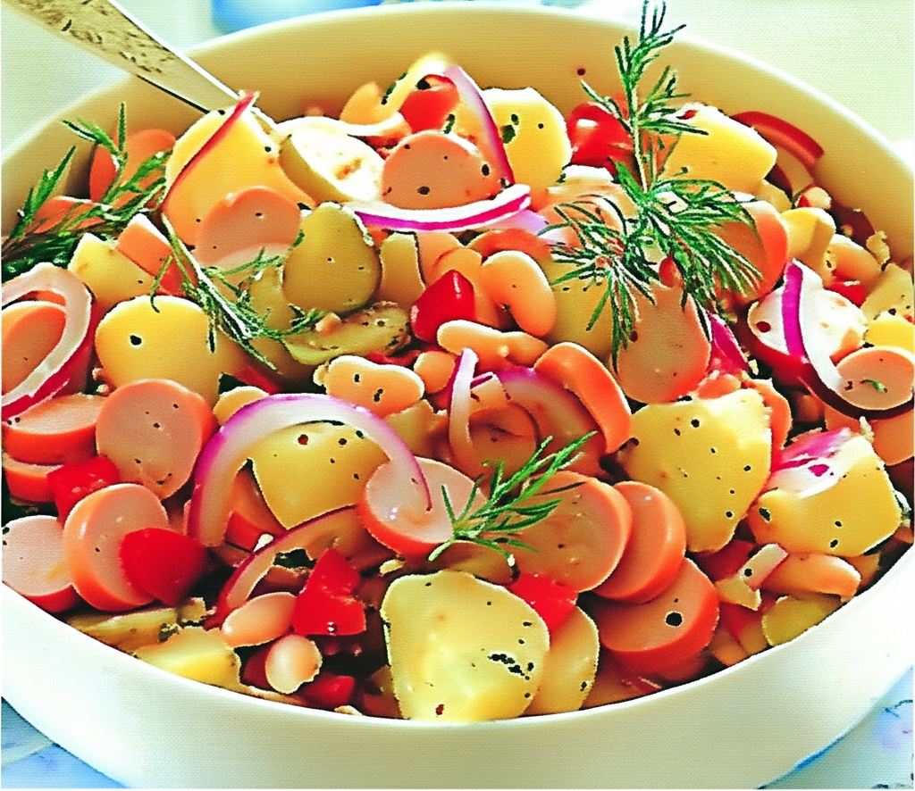 Sałatka z sosem musztardowym