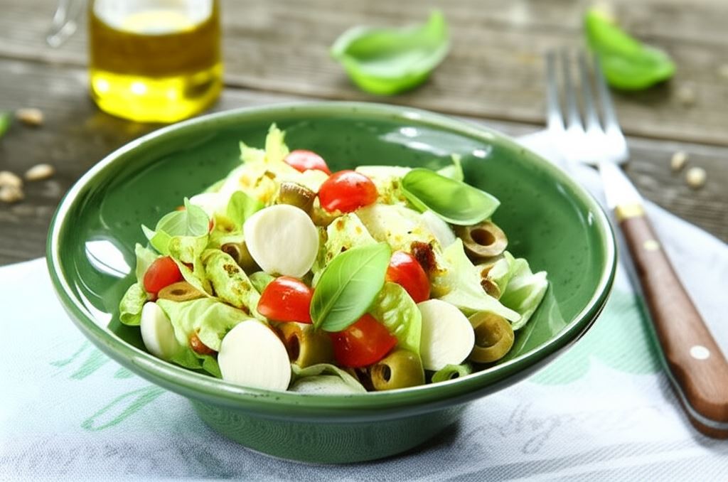 Sałatka z sosem paprykowo-ziołowym