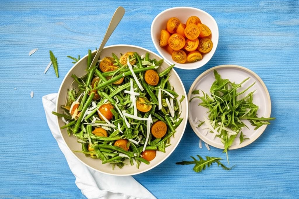 Sałatka z zielonej fasolki