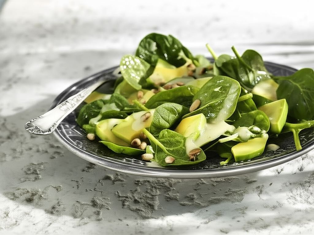 Sałatka ze szpinaku i awokado