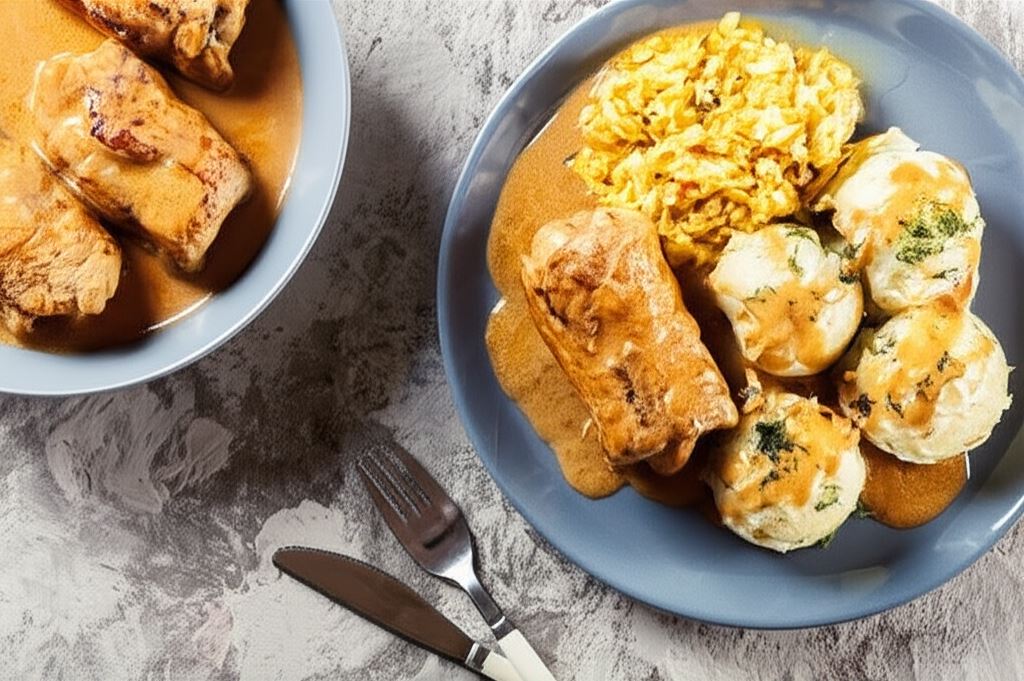 Schab a’la zrazy z ogórkiem i boczkiem