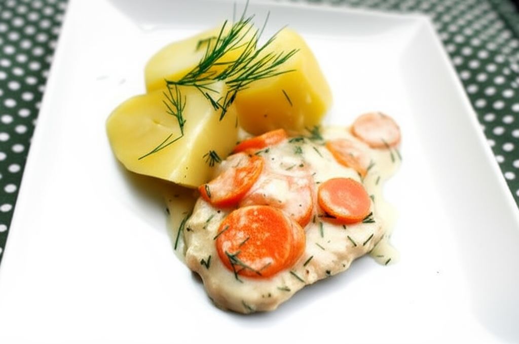 Schab w sosie chrzanowym