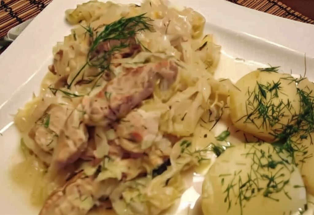 Schab z kapustą