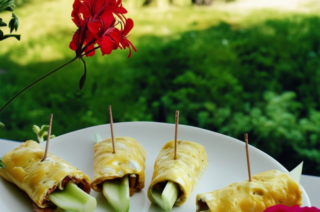 Seler naciowy otulony cebulkowym omletem