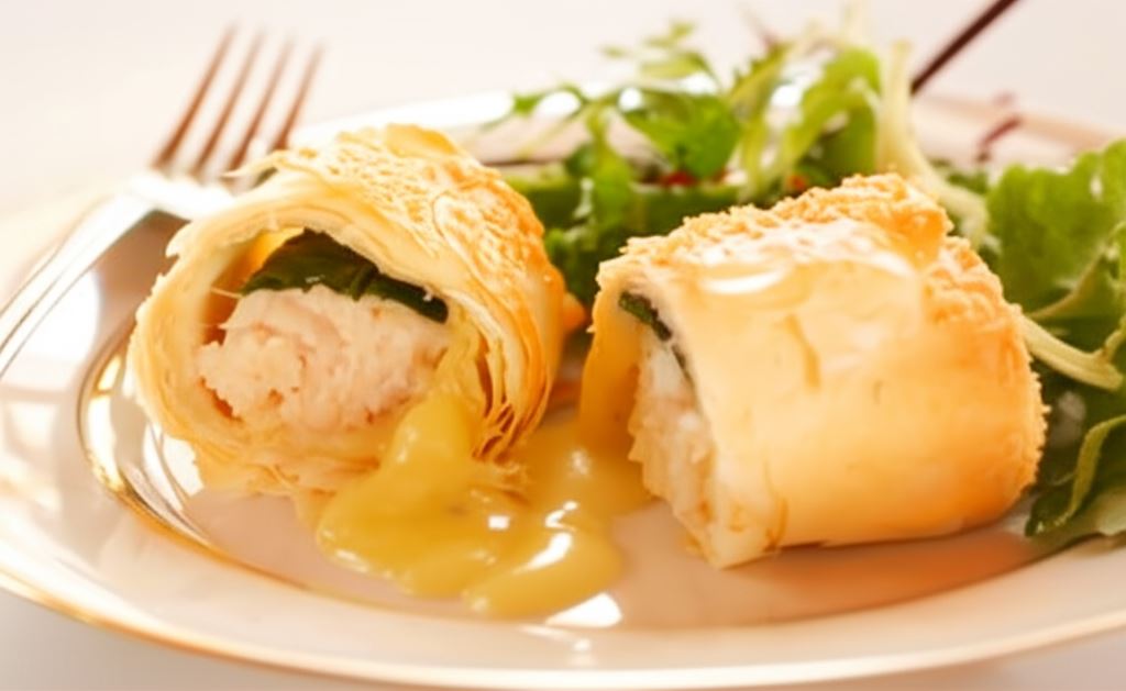 Sezamowe zawijasy z rybą