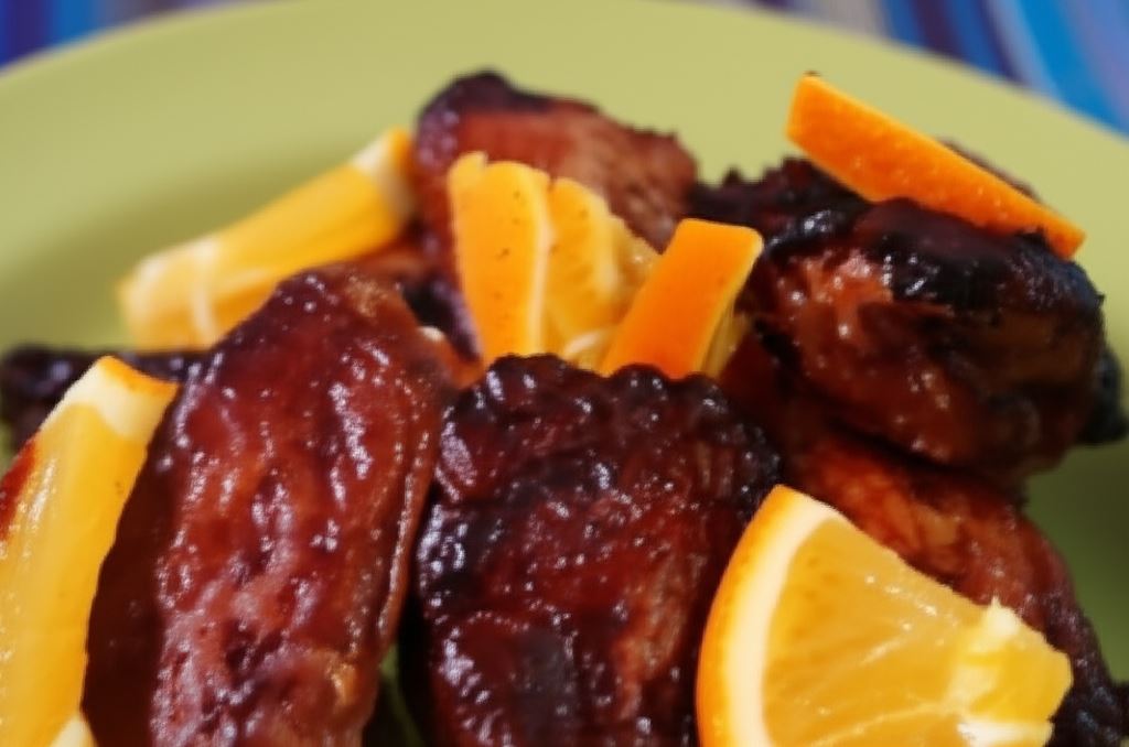 Skrzydełka w coli i pomarańczy