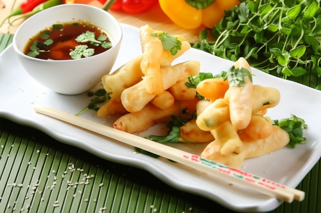 Smażone warzywa w tempurze