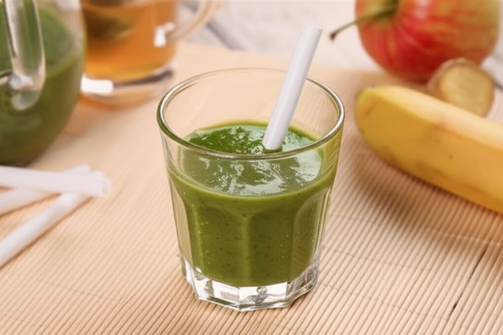Smoothie ze szpinakiem i owocami