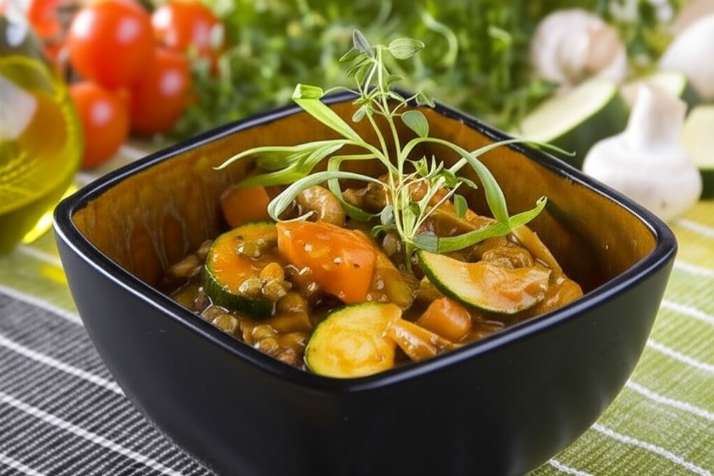 Soczewica z pieczarkami